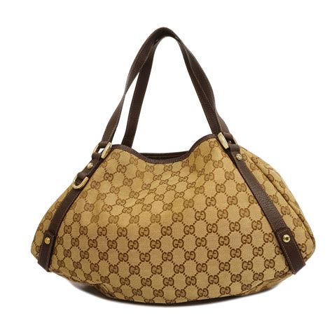 130736 gucci|Auth Gucci Tote Bag 130736 Women's GG Canvas Beige.